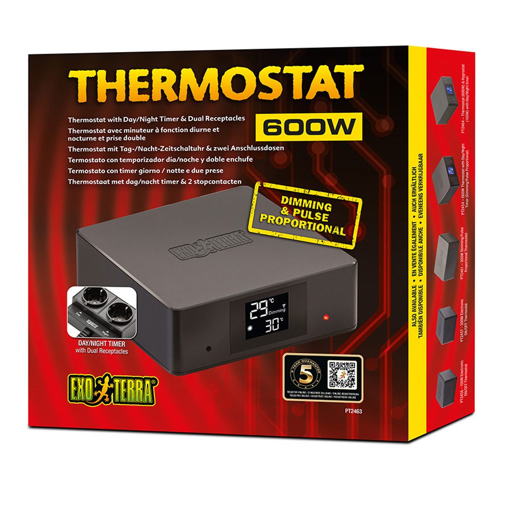 Exo Terra Thermostat 600w Dual Receptacles