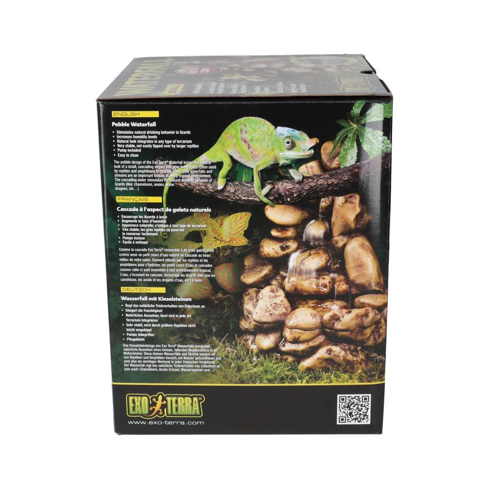 Exo Terra Waterfall Pebble Design Small PT2910 | Vivarium Water Feature