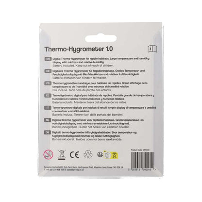 ProRep Thermo-Hygrometer 1.0 | Vivarium Temperature & Humidity Monitor