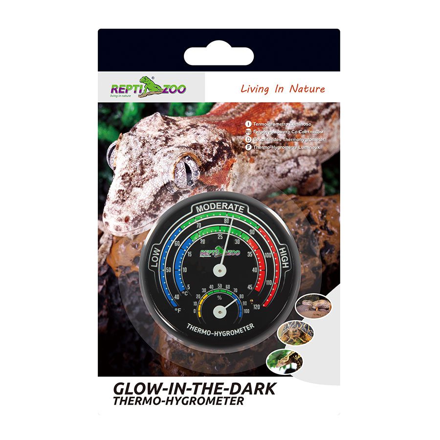 ReptiZoo Dial Thermo-Hygrometer Glow-In-Dark