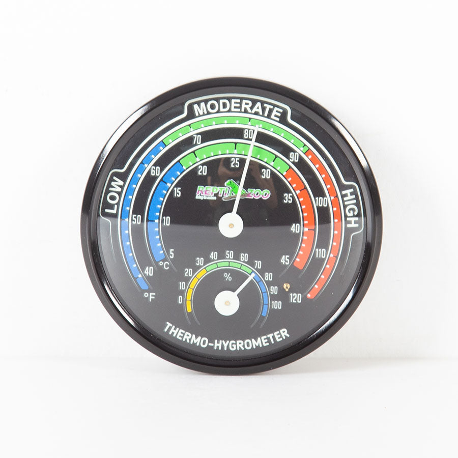 ReptiZoo Dial Thermo-Hygrometer Glow-in-the-Dark | Vivarium