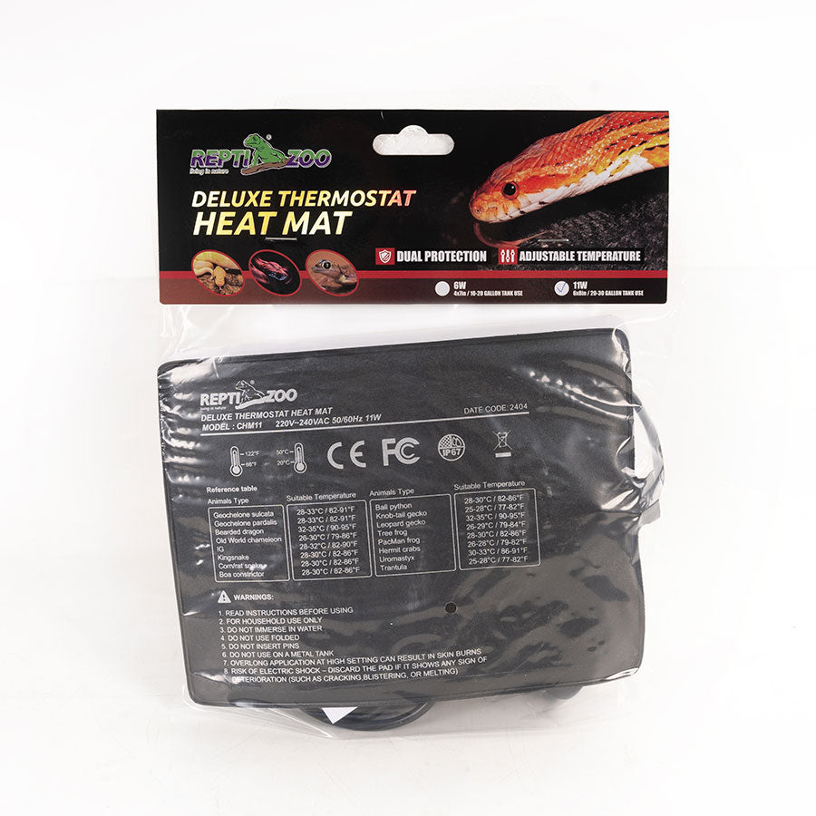 ReptiZoo Deluxe Thermostat Heat Mat 11W – 150 x 200mm