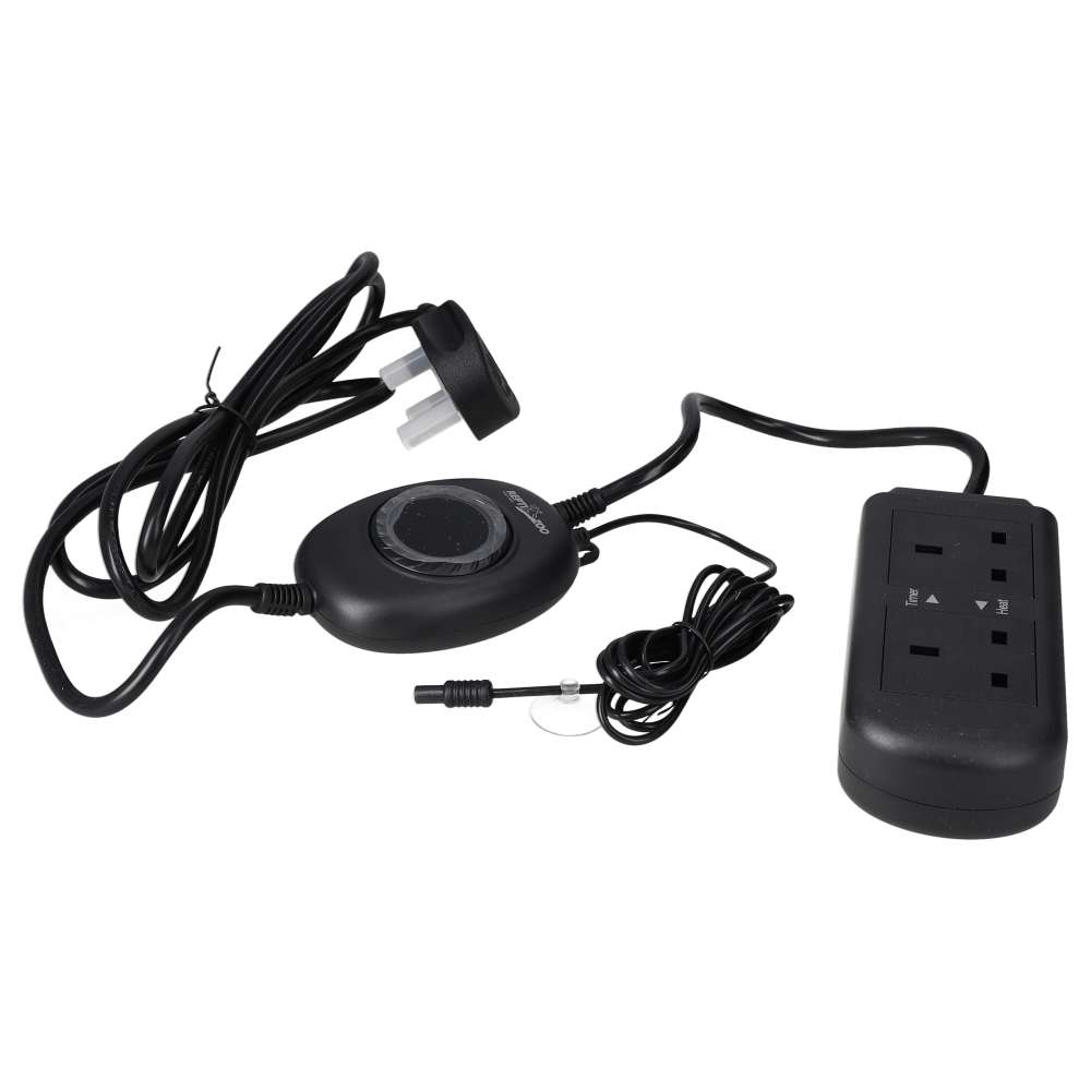 ReptiZoo Dual Plug Dimming Thermostat & Timer 300w
