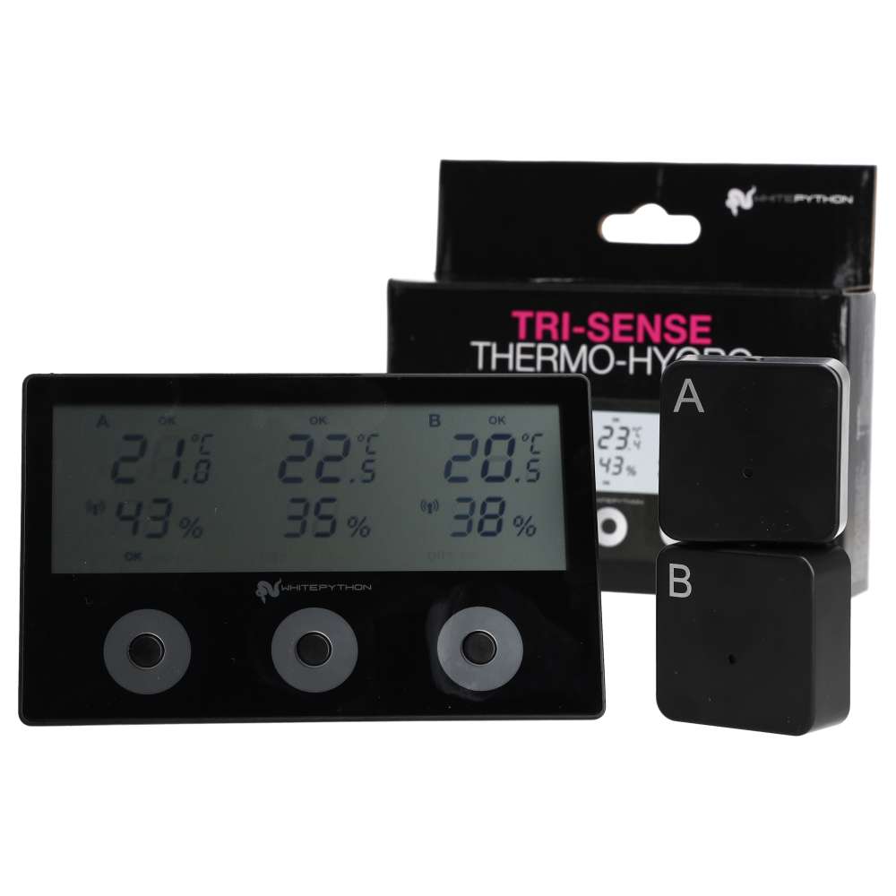 White Python Wireless Tri-Sense Thermo/Hygrometer