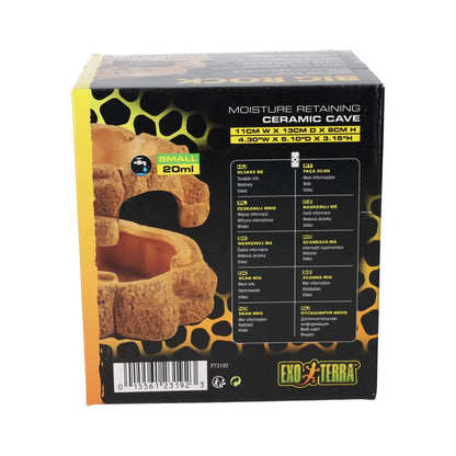 Exo Terra Big Rock Small Ceramic Cave with Lid PT3192 | Reptile Hide
