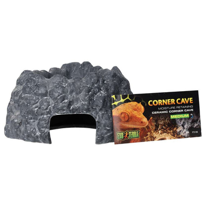 Exo Terra Medium Corner Cave PT3196 | Reptile Humidity Hide