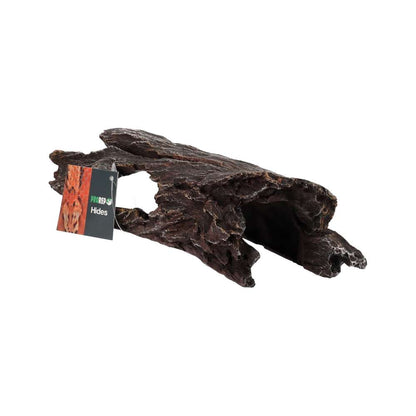 ProRep Dark Wood Log Hide Large | Resin Vivarium Hide 26.2x9x6.5cm