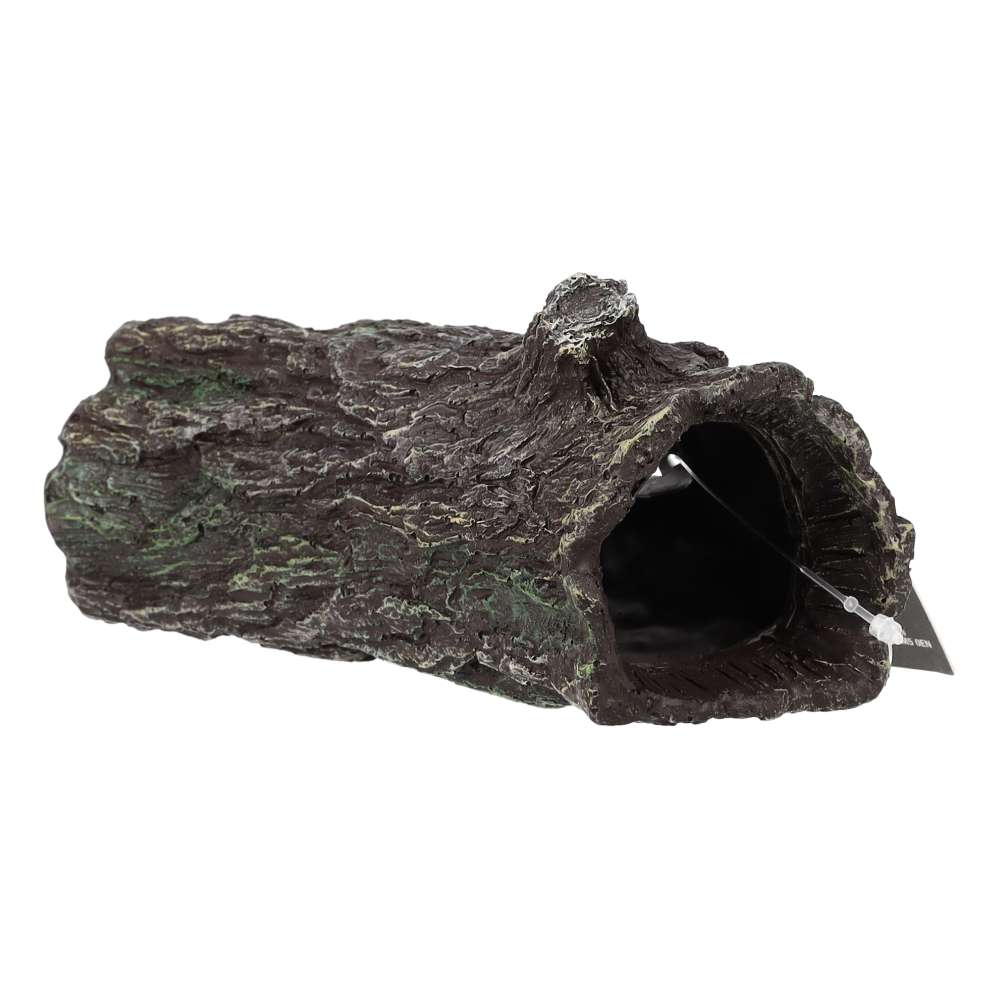 ProRep Dark Wood Log Hide Small – Resin Vivarium Hide 14.5x7x7cm