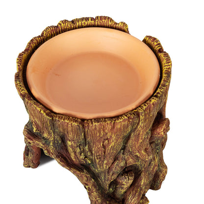 ReptiZoo Humid Tree Stump Hideout and Dish | Reptile Vivarium Hide