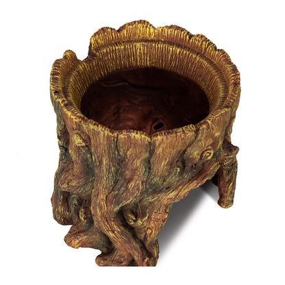 ReptiZoo Humid Tree Stump Hideout and Dish | Reptile Vivarium Hide