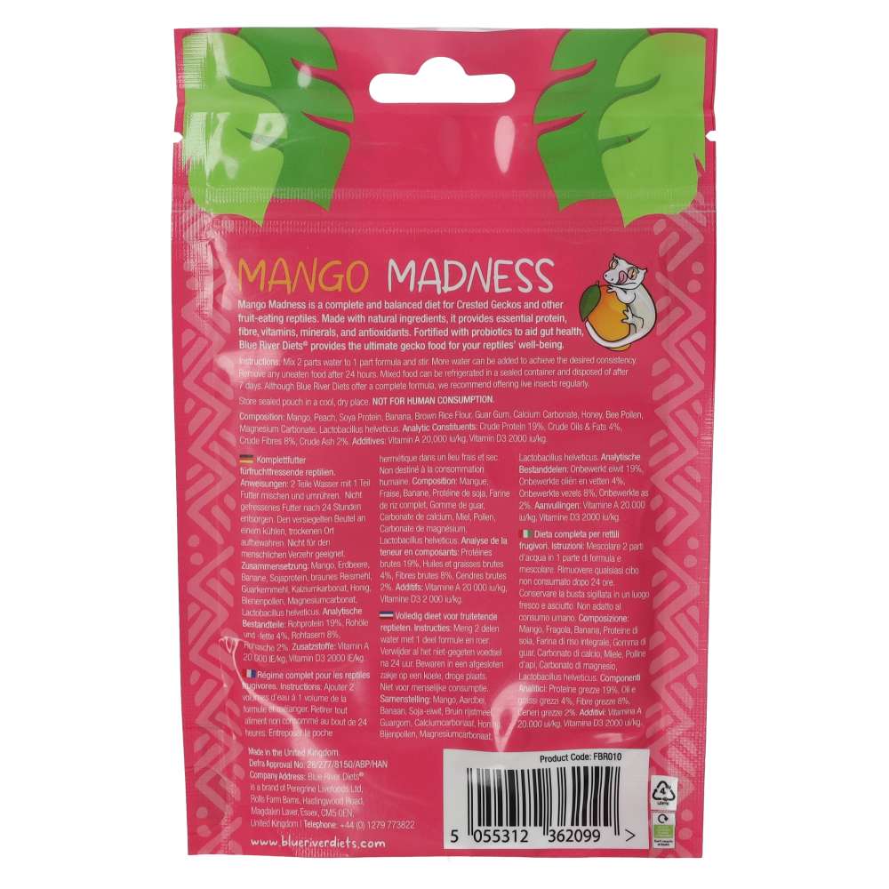 Blue River Mango Madness Gecko Diet