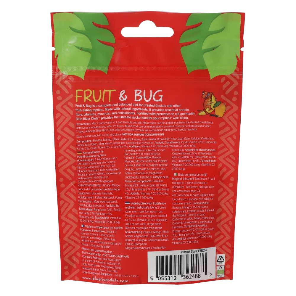 Blue River Fruit & Bug Gecko Diet