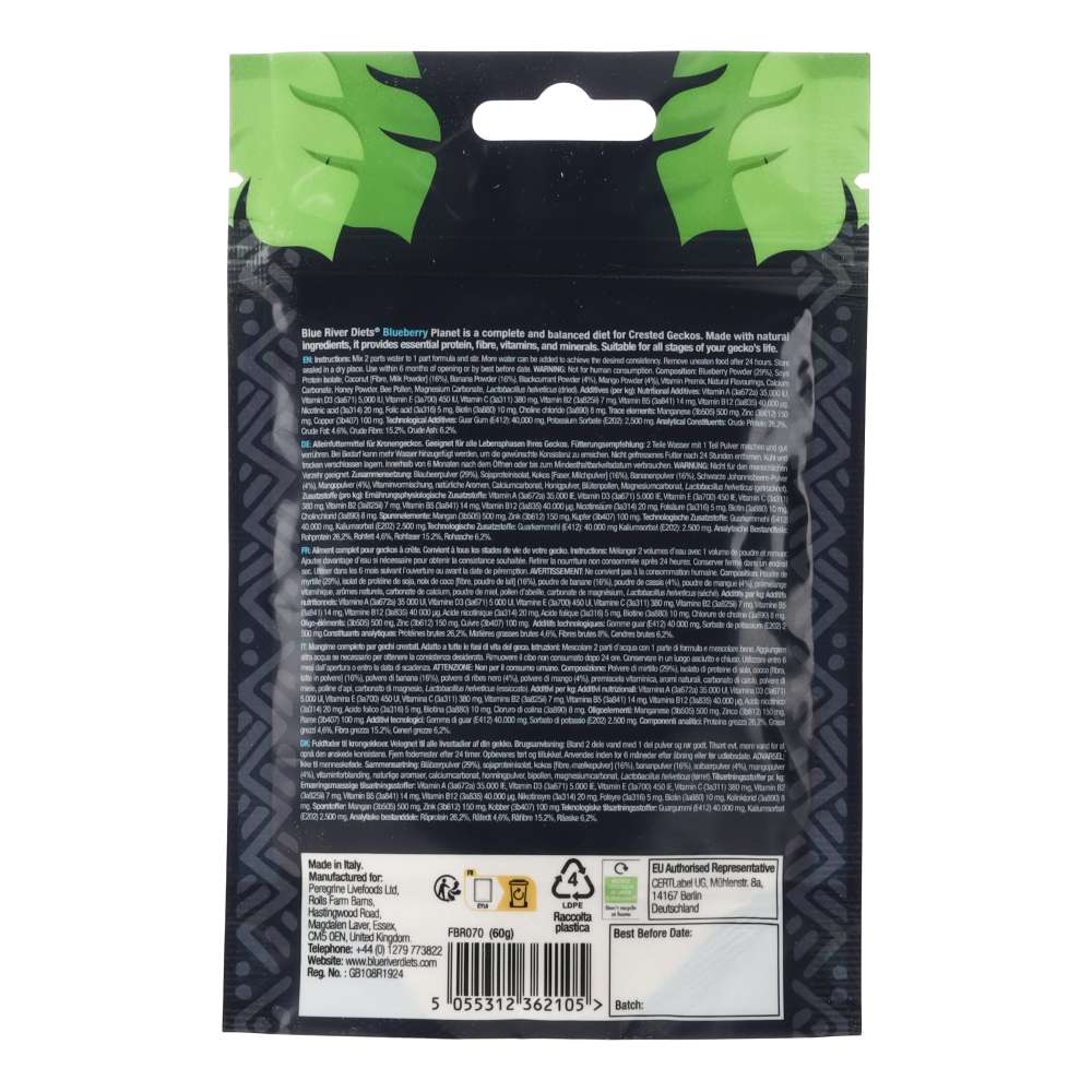 Blue River Blueberry Planet Gecko Diet