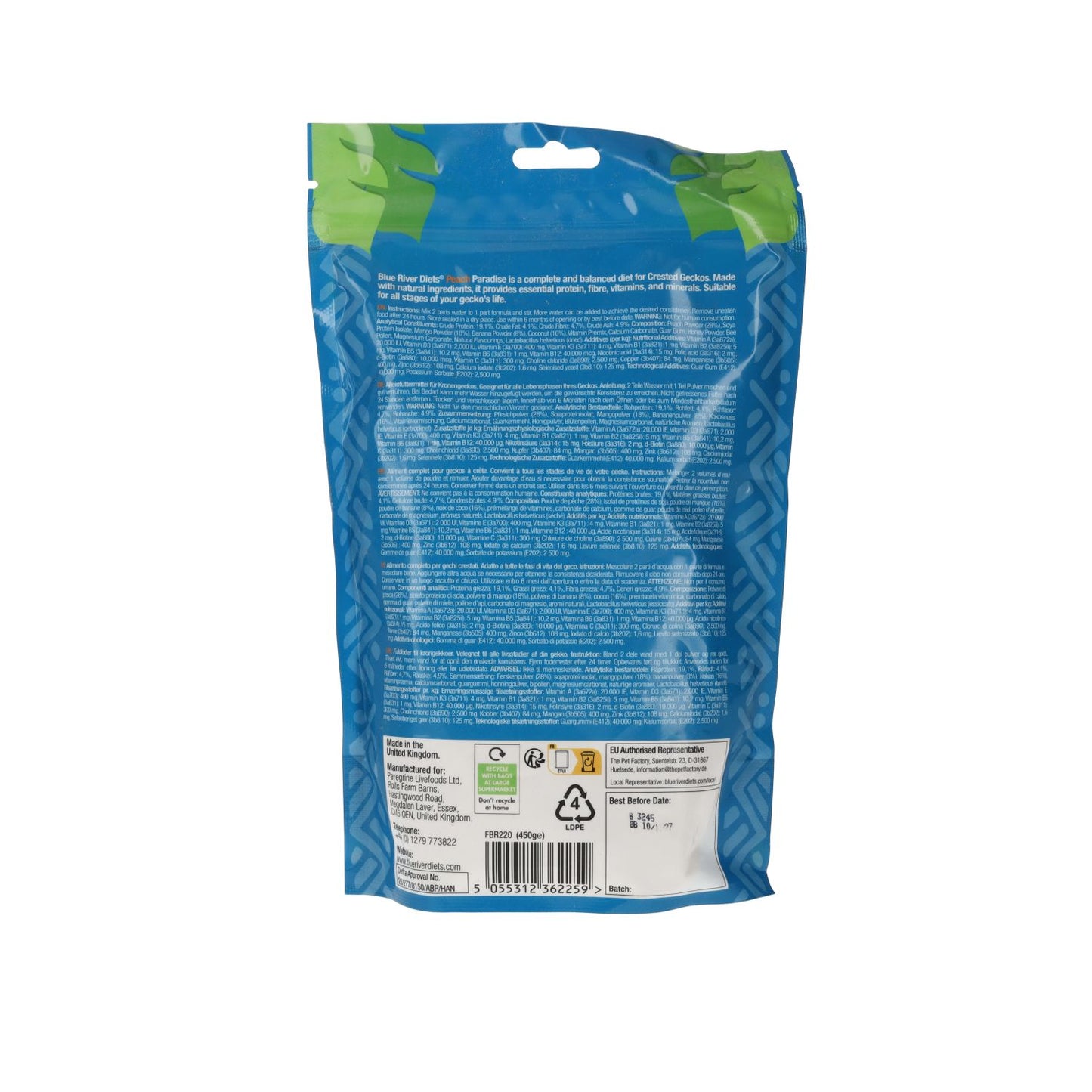 Blue River Peach Paradise Gecko Diet 450g