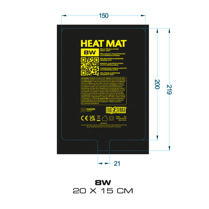 Exo Terra PTC Self-Regulating Heat Mat 8W 20x15cm PT2032