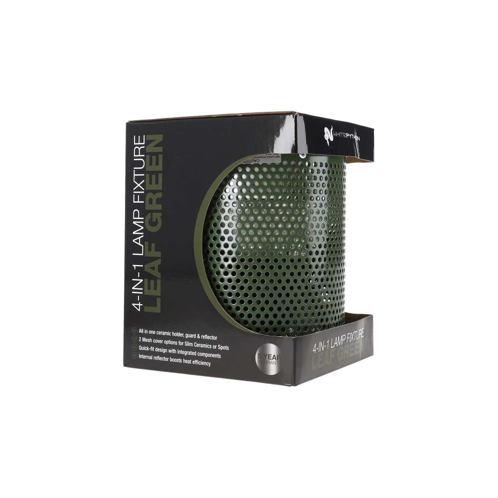 White Python 4 in 1 Lamp Fixture Leaf Green 200W | Vivarium Lamp Holder