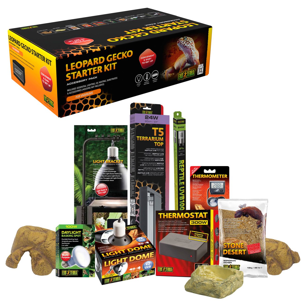 Exo Terra Leopard Gecko Vivarium Accessory Kit