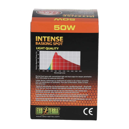 Exo Terra Intense Basking Spot 50W Tight Beam Reptile Lamp PT2135