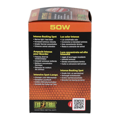 Exo Terra Intense Basking Spot 50W Tight Beam Reptile Lamp PT2135