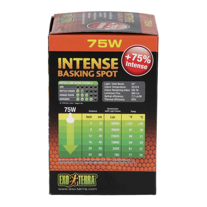 Exo Terra Intense Basking Spot 75W Tight Beam Vivarium Lamp PT2136