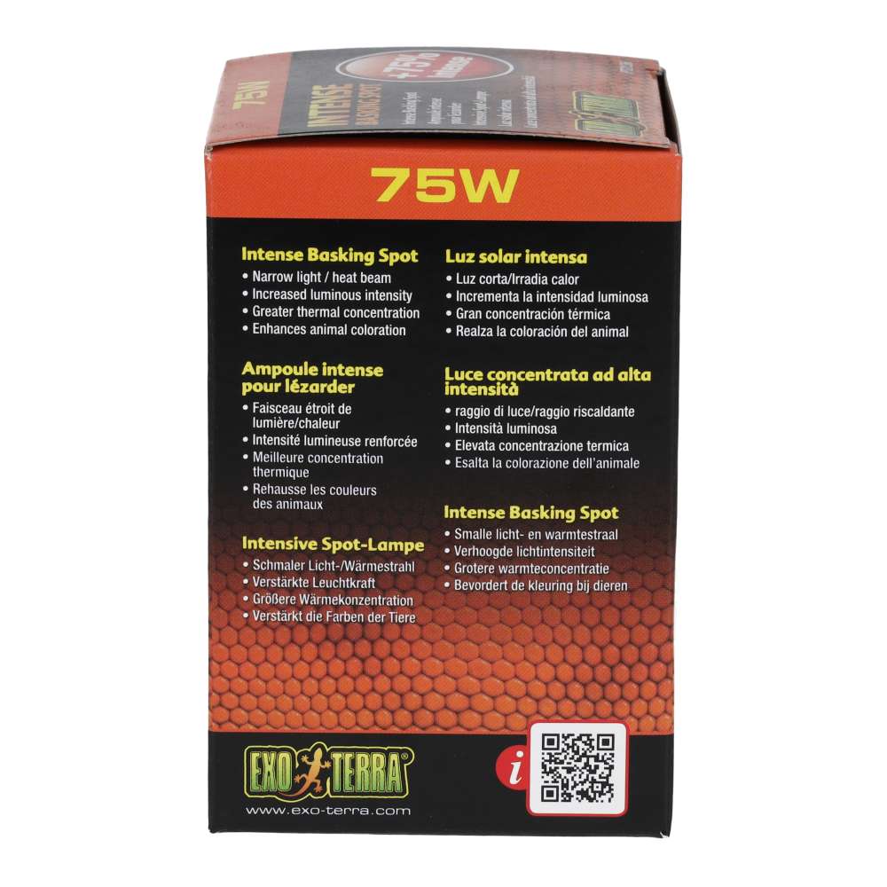 Exo Terra Intense Basking Spot 75W Tight Beam Vivarium Lamp PT2136