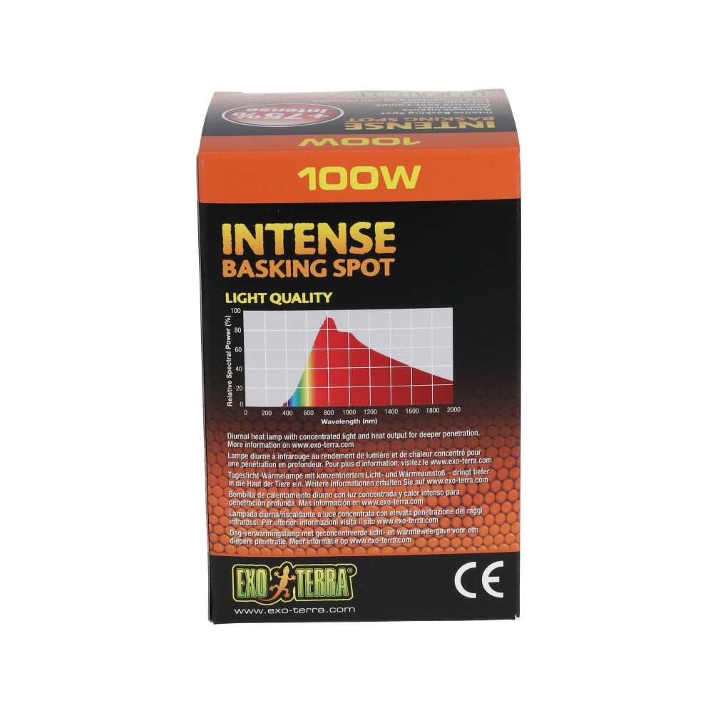 Exo Terra Intense Basking Spot 100W Tight Beam Vivarium Lamp PT2138