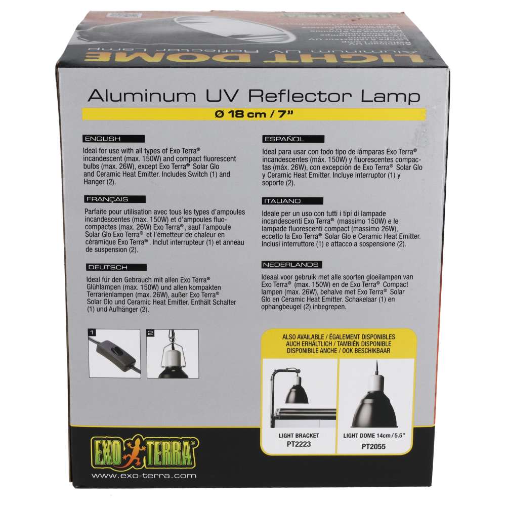 Exo Terra Light Dome Fixture 18cm | PT2057 Vivarium Lamp Dome