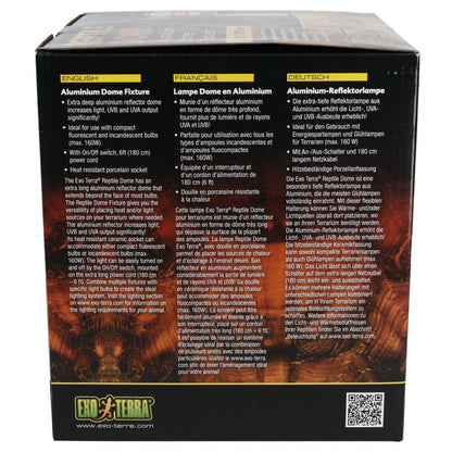 Exo Terra Reptile Aluminium Dome Fixture 21cm – PT2349