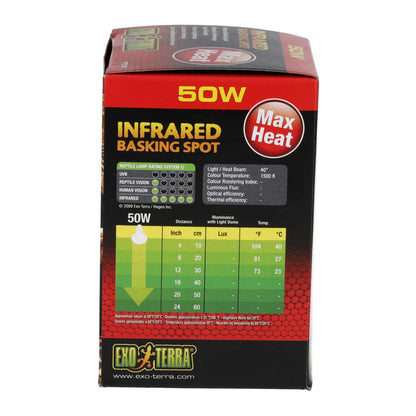 Exo Terra Infrared Basking Spot 50W Reptile Heat Lamp PT2141