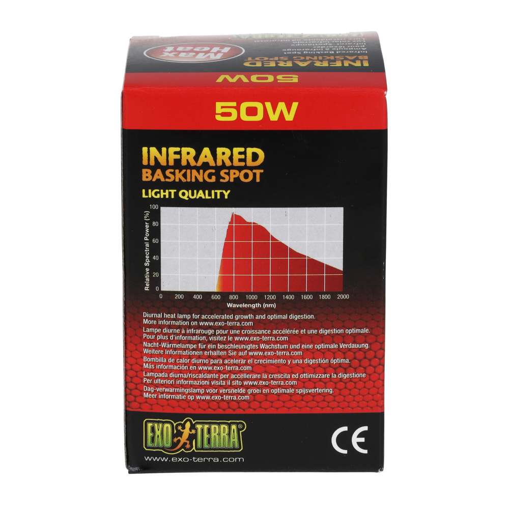 Exo Terra Infrared Basking Spot 50W Reptile Heat Lamp PT2141