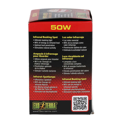 Exo Terra Infrared Basking Spot 50W Reptile Heat Lamp PT2141
