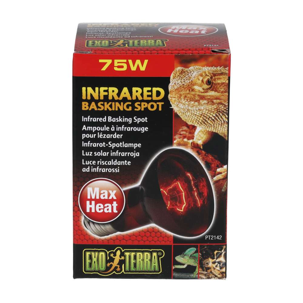 Exo Terra Infrared Basking Spot 75W Reptile Heat Lamp PT2142