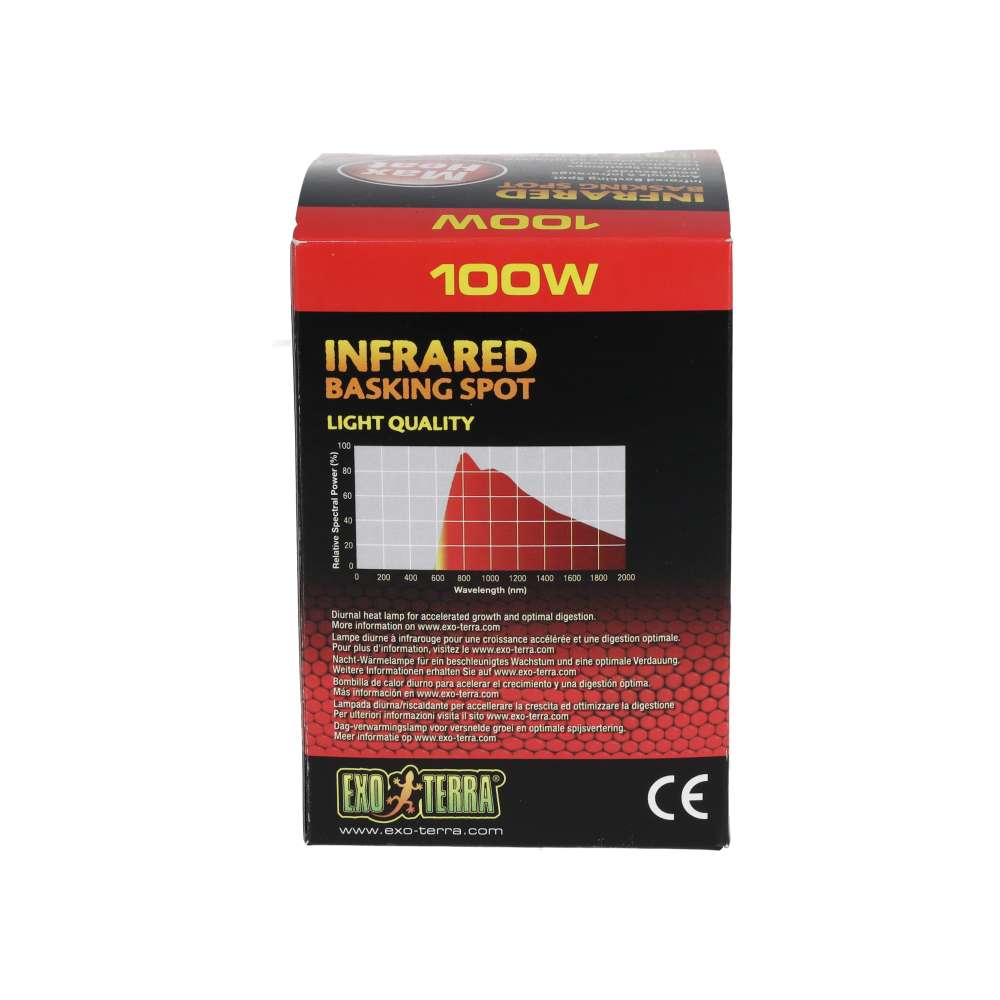 Exo Terra Infrared Basking Spot 100W Reptile Heat Lamp PT2144