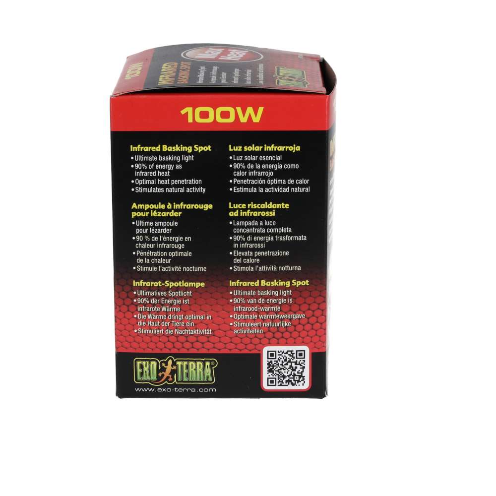 Exo Terra Infrared Basking Spot 100W Reptile Heat Lamp PT2144