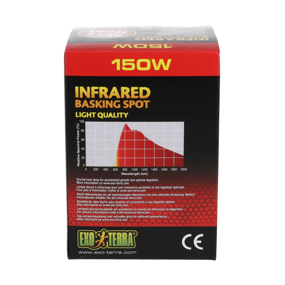 Exo Terra Infrared Basking Spot 150W Reptile Heat Lamp (PT2146)