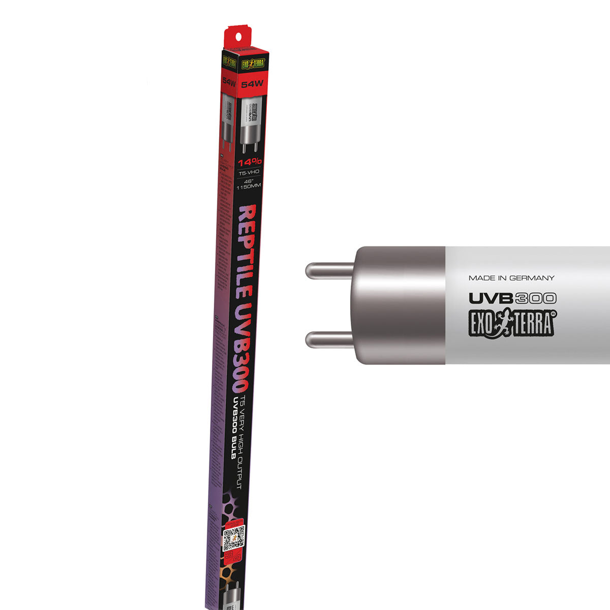 Exo Terra Reptile UVB300 T5 VHO 54W 46" Tube | High Output UVB Lamp