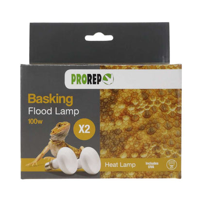 Pro Rep Basking Flood Lamp (ES) Screw Two Pack