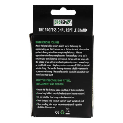 ProRep Screw-Fit Lamp Fitting with Plug for Vivarium Lighting