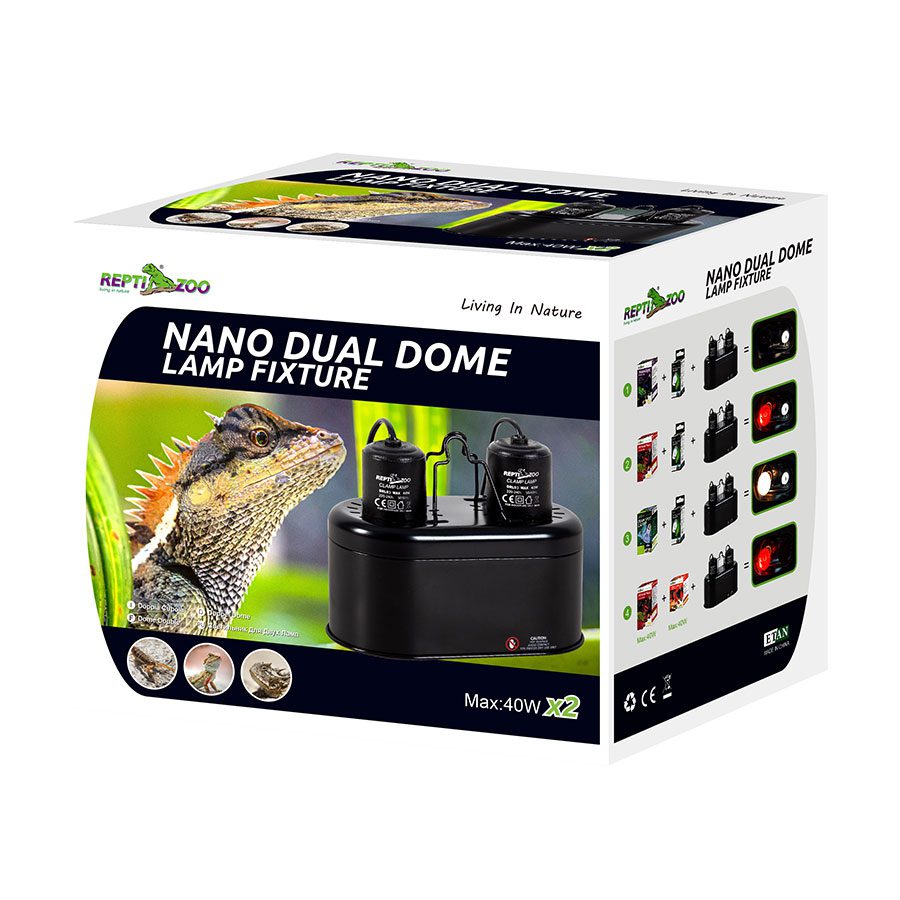 ReptiZoo Nano Dual Dome Lamp Fixture