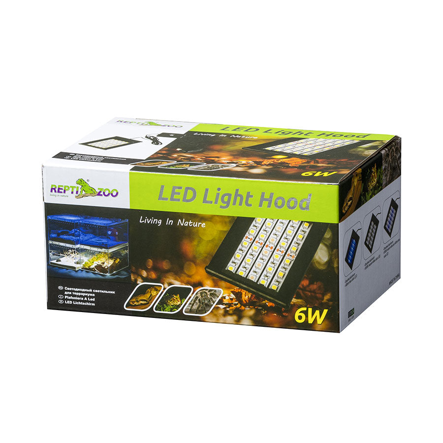 ReptiZoo LED Light Hood with Brackets 6W – 13.2x9cm Vivarium Lamp
