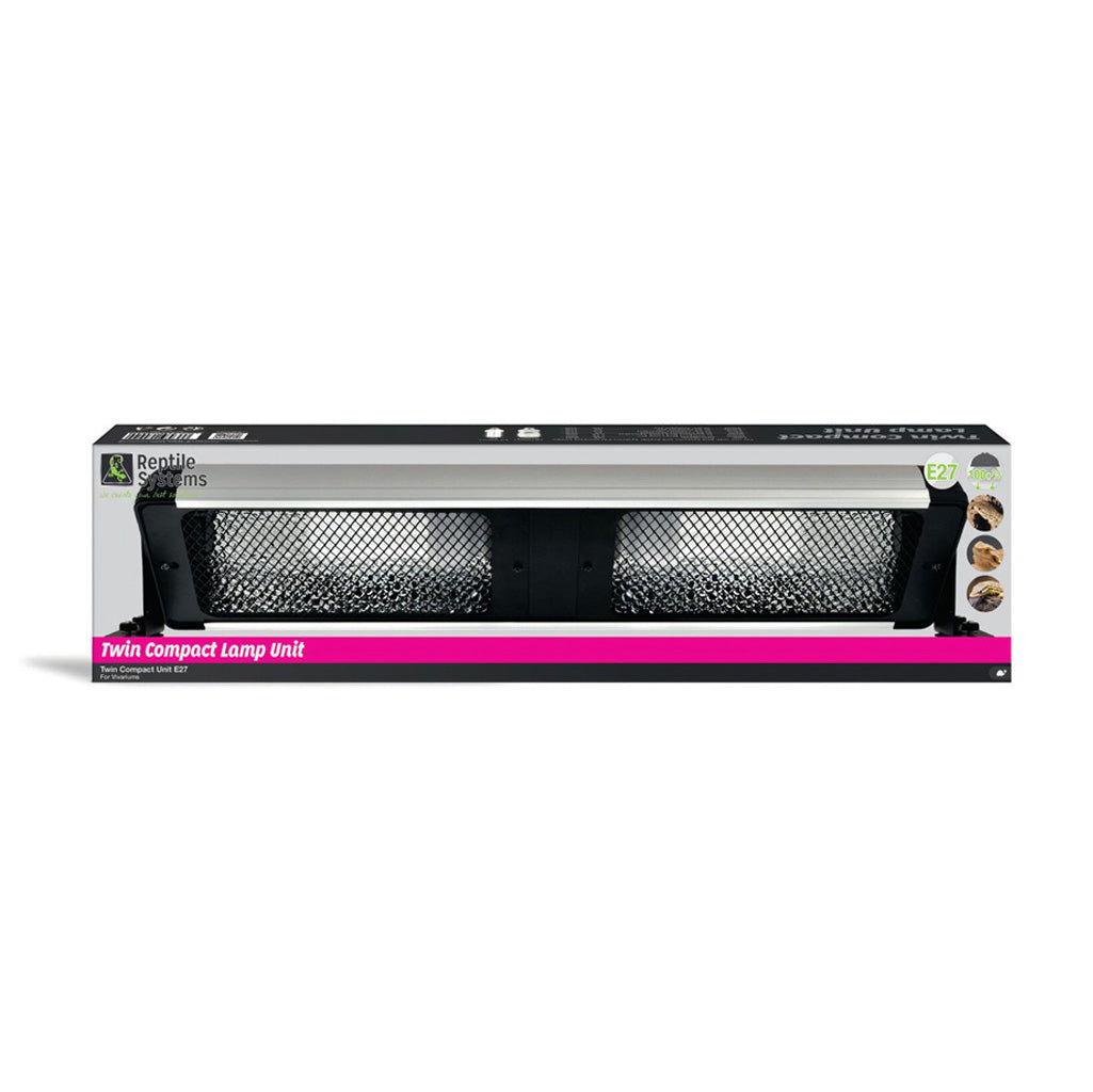 Reptile Systems Compact Lamp Unit E27 Twin 60cm | Vivarium Lamp Holder