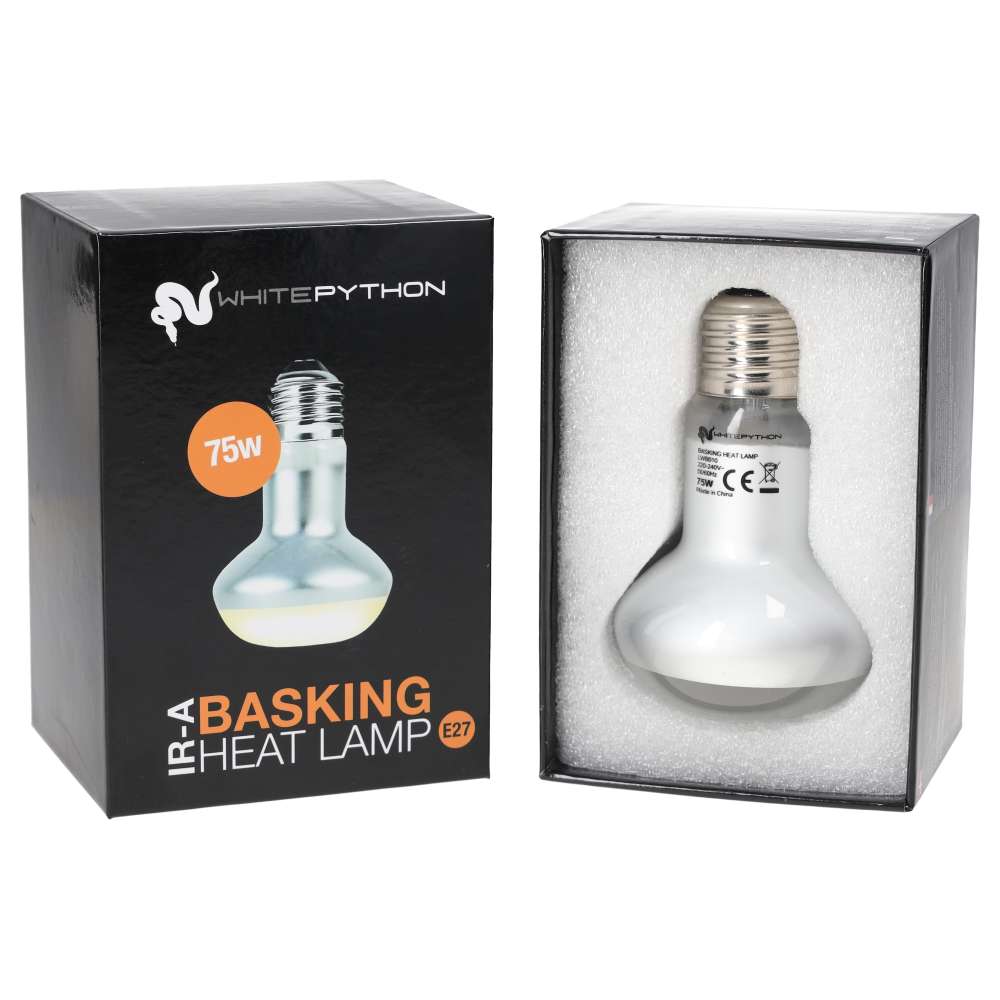 White Python IR-A Basking Lamp 75w | Vivarium Basking Spot Lamp