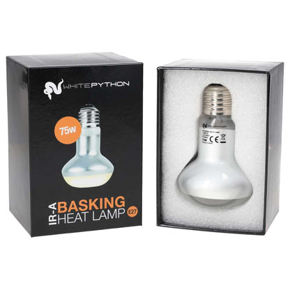White Python IR-A Basking Lamp 75w | Vivarium Basking Spot Lamp