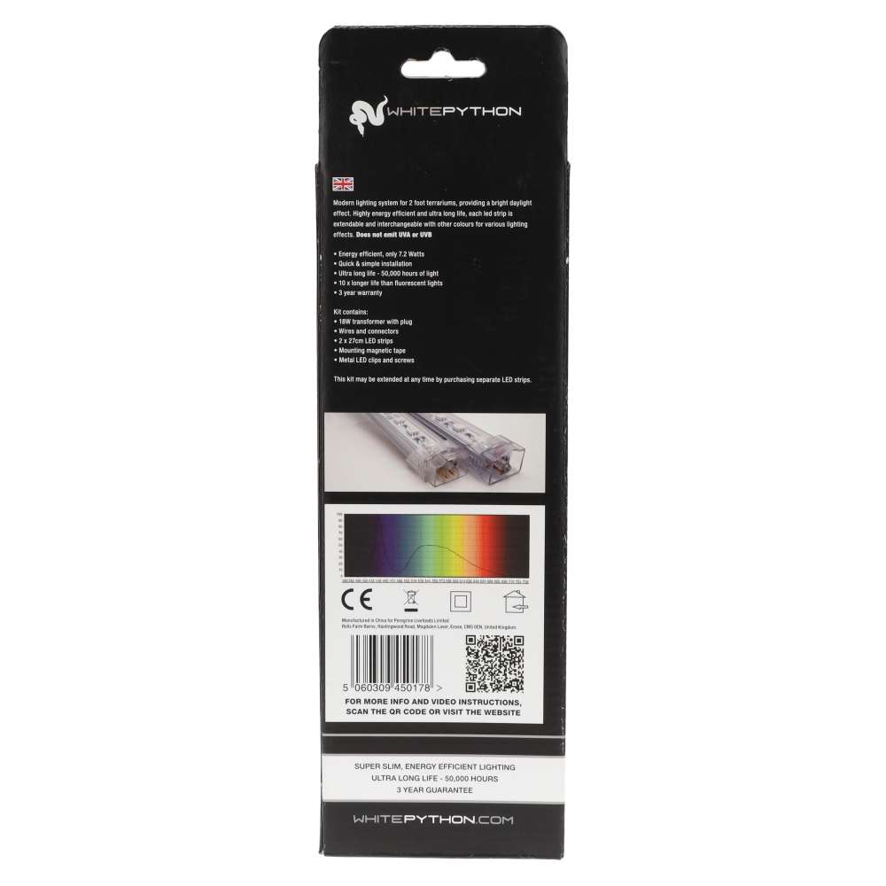 White Python LED Daylight White 2ft Kit | Vivarium LED Lighting