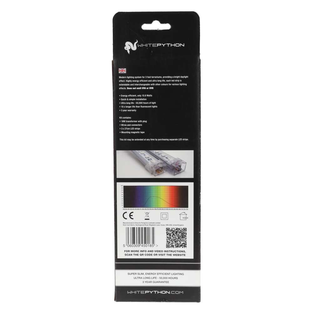 White Python LED Daylight White 3ft Kit | Vivarium LED Lighting
