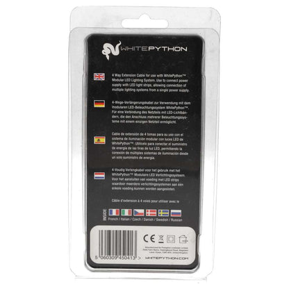 White Python LED 4-Way Extension Cable
