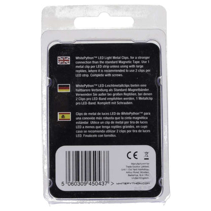 White Python Metal LED Clips
