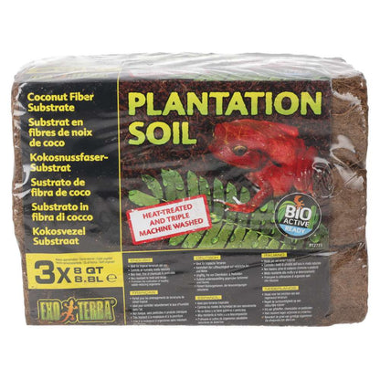 Exo Terra Plantation Soil 3-Pack PT2771 | Coconut Fibre Substrate
