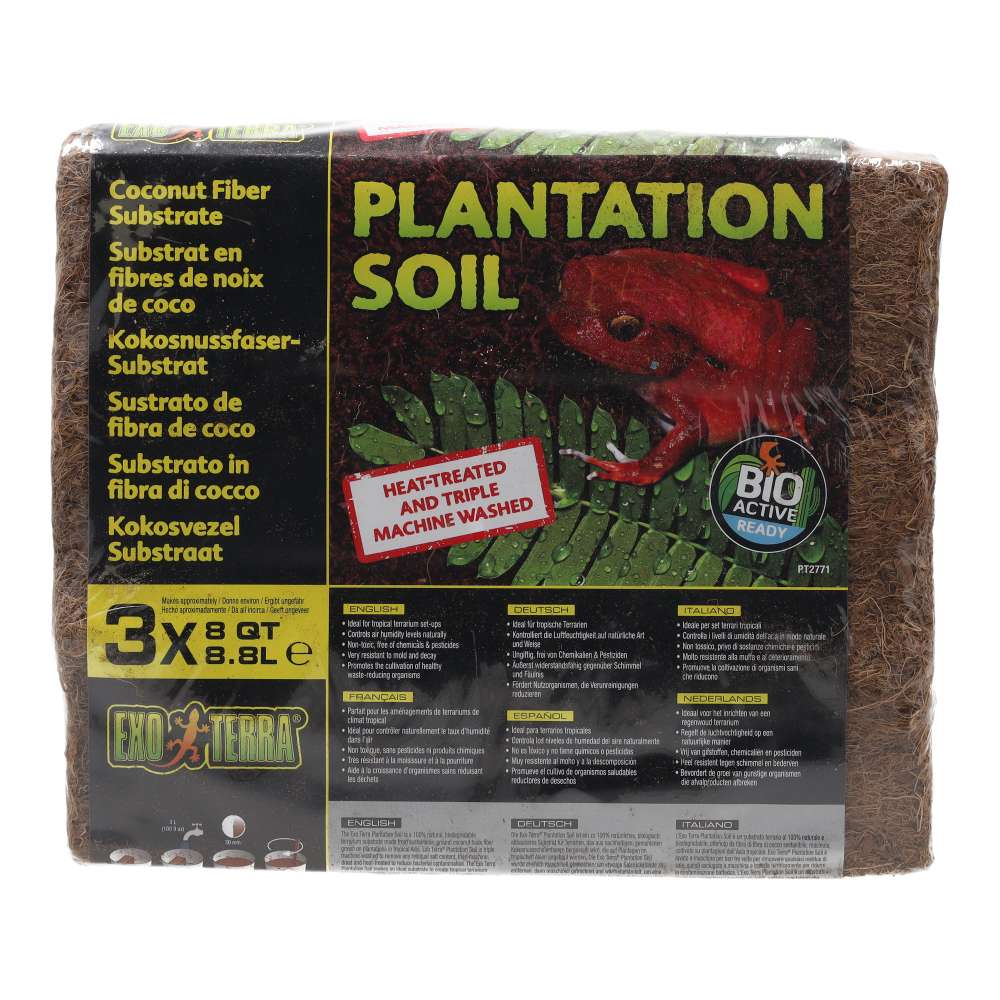 Exo Terra Plantation Soil Coconut Fibre Substrate 26.4L – PT2782