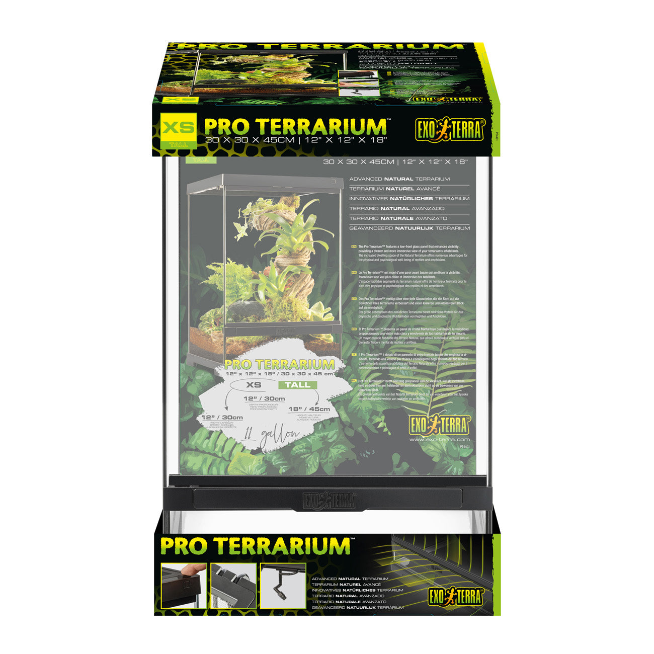 Exo Terra Pro Terrarium 30x30x45cm PT4401 | Glass Reptile Enclosure